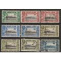 SIERRA LEONE - 1938 KGVI issue Part set to 1 Pound, mint and used.