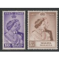 MALAYA  MALACCA  - 1948 Silver Royal Wedding Anniversary Complete set **MNH**