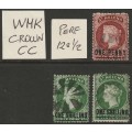 ST HELENA -  QV Overprints  1d & 1s(Two) WMK Crown CC (Perf. 12&1/2)  VF USED