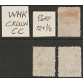 ST HELENA -  QV Overprints  1d & 1s(Two) WMK Crown CC (Perf. 12&1/2)  VF USED