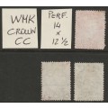 ST HELENA -  QV Overprints  1d & 1s(Two) WMK Crown CC (Perf. 14x12&1/2)  VF USED
