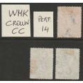 ST HELENA -  QV Overprints  1d & 1s(Two) WMK Crown CC (Perf. 14)  VF USED