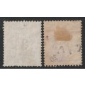 CAPE of GOOD HOPE  - 1880 3d surcharged 3 in black(Both types) SACC 32/33 VFU