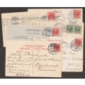 DENMARK - Postal History Early 1900th postmarks on postcards