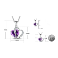 Aquamarine Crystal Necklace and pendant set - Blue