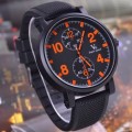 Luxury Military Quartz Analog Fashion Mens V6 Sport Large Numbers Wrist watch