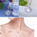 Silver Crystal Rhinestone Necklace and Pendant