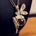 Crystal Fairy Chain and Pendant Necklace