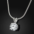 Beautiful Silver with Crystal Pendant Necklace