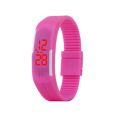 Waterproof Digital LED Pink Sports Silicone Bracelet Wrist Watch