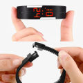 Waterproof Digital LED Pink Sports Silicone Bracelet Wrist Watch