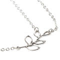Pretty Silver Leaf Themed Necklace