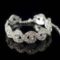 Elegant Crystal Rhinestone Infinity Bangle Bracelet