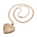 Timeless Gold Carved Heart Locket Necklace