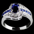 Elegant Silver Sapphire Ring