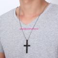 Stainless Steel Black Cross Necklace - Great Shipping deal
