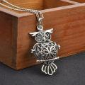 Retro Owl Locket Aromatherapy Diffuser Necklace