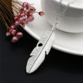 Vintage Feather Necklace with Pendant