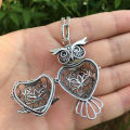 Owl Locket Essential Oil Aromatherapy Diffuser Necklace