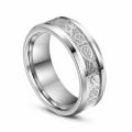 Celtic Silver Detailed Ring Stainless Steel
