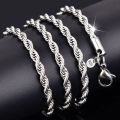 925 Silver Twisted Rope Necklace