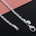 925 Silver Twisted Rope Necklace