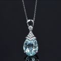 Elegant Aquamarine Pendant Necklace