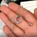 Silver White Sapphire Cz Necklace