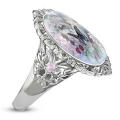 Silver Butterfly Elegant Ring