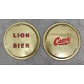 2 Vintage beer serving trays