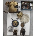 Selection of clock mechanisms for spares. See photographs.