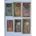 MH De Kock , South African various 1,5, 10 Poundand 10 Shillings  banknotes 1946-1957