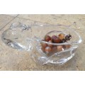 Cristal D Arques frog bowl with precious stone grapes