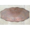 Vintage copper tray folded edges coffee tray drinks tray