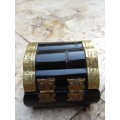 India Wood Brass Pirates TREASURE CHEST Jewelry Trinket Box