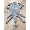 coat of arms , Aluminium family crest wall hanging vintage , made in Japan