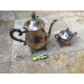 vintage Elweco silver plated tea pot teapot and sugar bowl sp on b