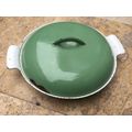 CAST IRON / ENAMEL VEGGIE DISH pot - 260 MM DIAM. - 45 MM HIGH - FE - BELGIUM - 65B