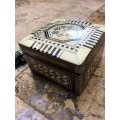 mother of pearl and bone inlaid trinket box