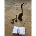 brass swan lot of three