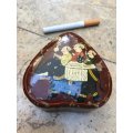 paper mache Syed Ali and Co brothers India heart shape Kashmir trinket box