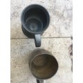 vintage tankard mug pair ( pewter and epns)