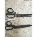 vintage pair of textile scissors no 10 and 12