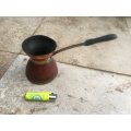 vintage Normeware copper pourer ladle , hand made briki