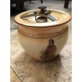 dickens souvenir grimwades stoke on trent tobbaco jar with clamping lid