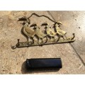 brass duck goose key holder wall mount