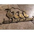 brass duck goose key holder wall mount