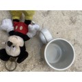 vintage disney doll mickey mouse doll keyring and coffee mug