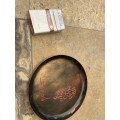 copper arabic round plate