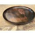 copper arabic round plate